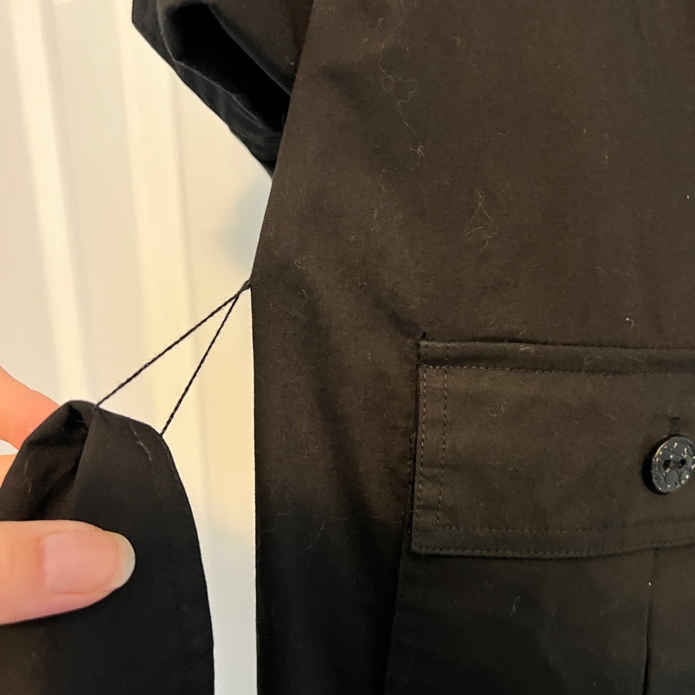 Chicos Black Button-Up Shirt Dress Chicos Size 2 = 12 - Picture 6 of 10